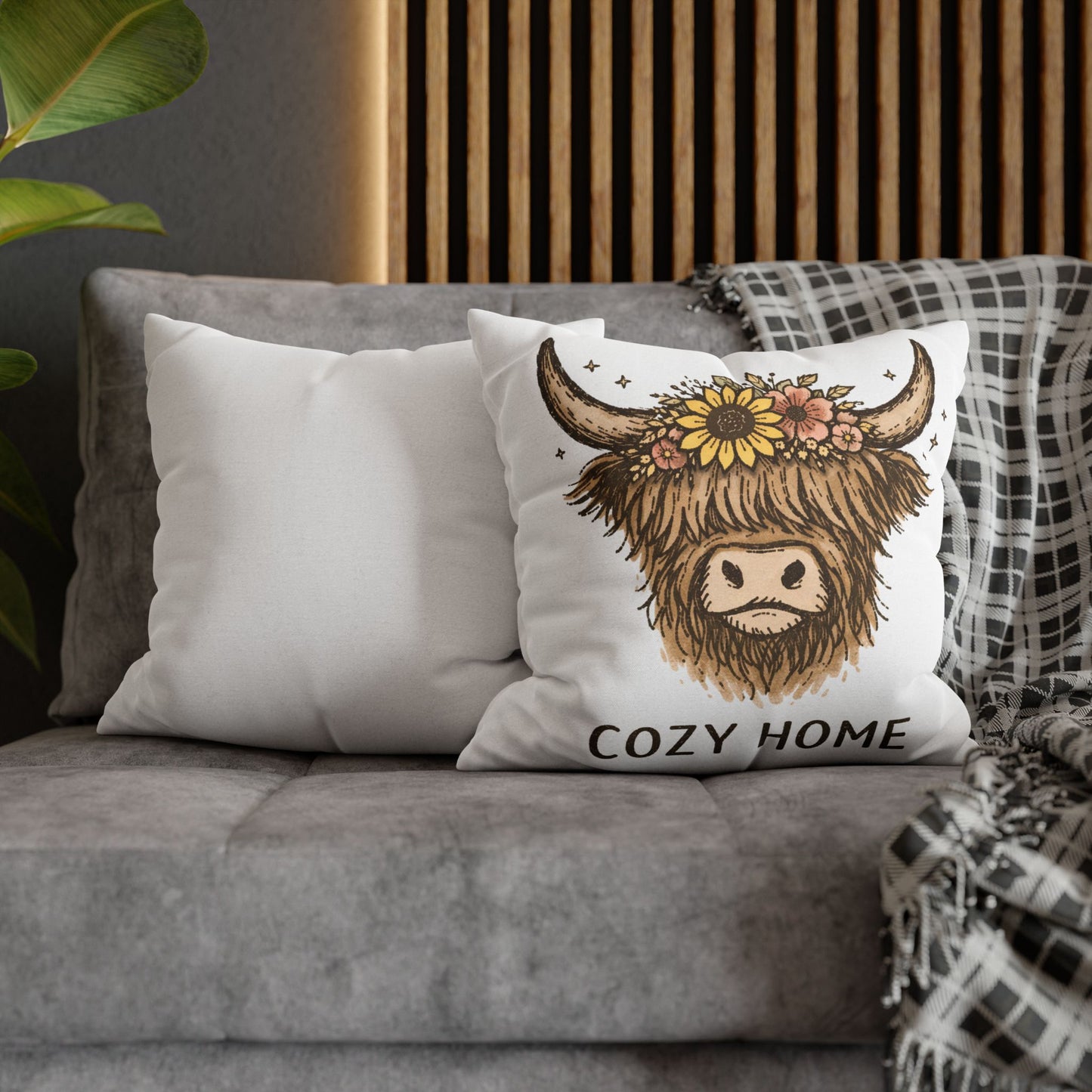 Highland Cow Pillow Cover